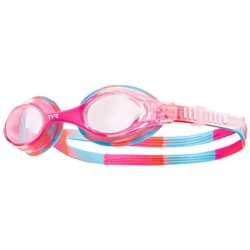 TYR Swimple Tie Dye Non-Mirorred Youth Swim Googles - Pink/White