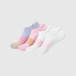 Hanes Women's Comfort Heel Tab Socks 4pk - Purple/White/Pink 5-9
