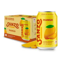 Sanzo Sparkling Water - Mango - 72 fl oz/6pk