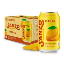 Sanzo Sparkling Water - Mango - 72 fl oz/6pk