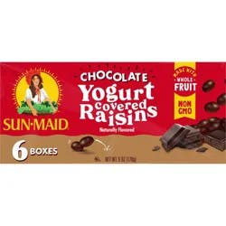 Sun-Maid Chocolate Yogurt Covered Raisins Multipack - 6oz/6ct