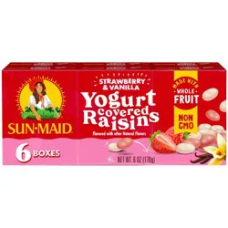 Sun-Maid Strawberry Vanilla Yogurt Raisins - 6ct