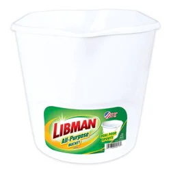 Libman All-Purpose Cleaning Bucket: Polypropylene, Multipurpose, White