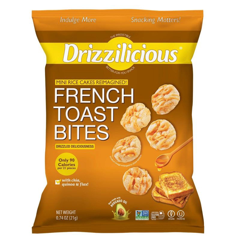 slide 1 of 5, Drizzilicious Rice Cake French Toast - 0.74oz, 0.74 oz