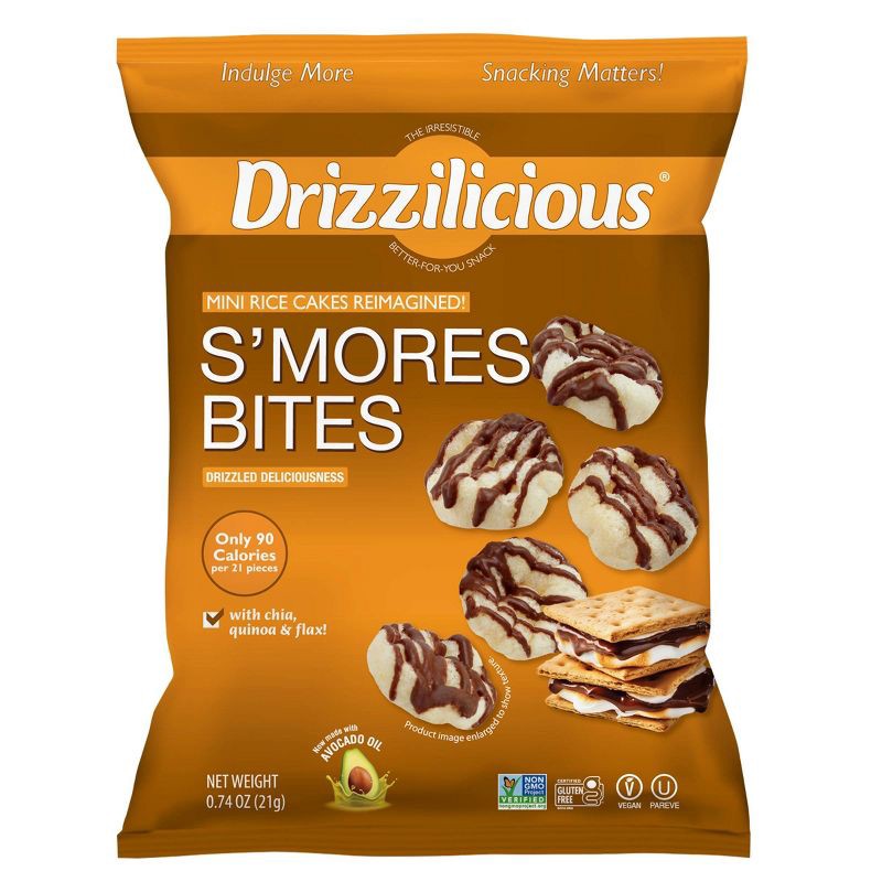 slide 1 of 5, Drizzilicious Rice Cake S'mores - 0.74oz, 0.74 oz