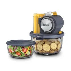 Ninja PREPi™ Precision Powered Prep and Store System, 5-in-1 Crinkle, Slice, Shred, and More, 2 Bowls