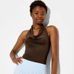 Women's Cowl Halter Tank Top - Wild Fable™ Brown M