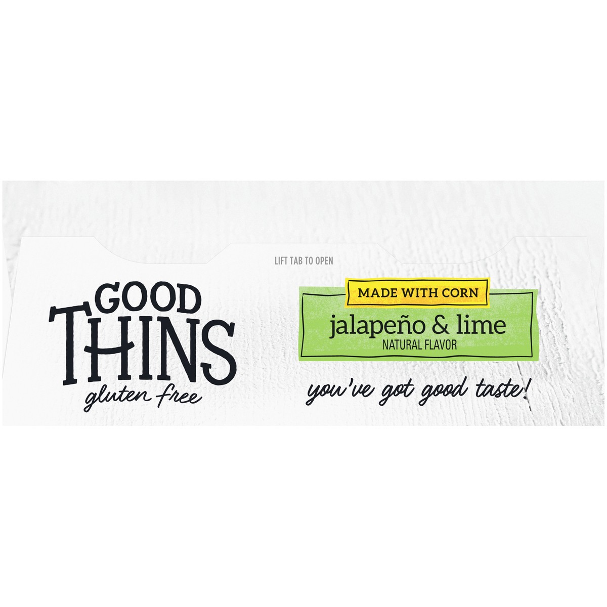 slide 6 of 9, GOOD THiNS Jalapeño & Lime Corn & Rice Snacks Gluten Free Crackers, 3.5 oz, 3.5 oz