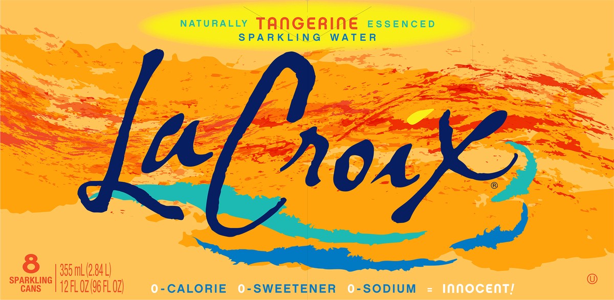 slide 2 of 7, La Croix Tangerine 8 Pack 12oz, 8 ct