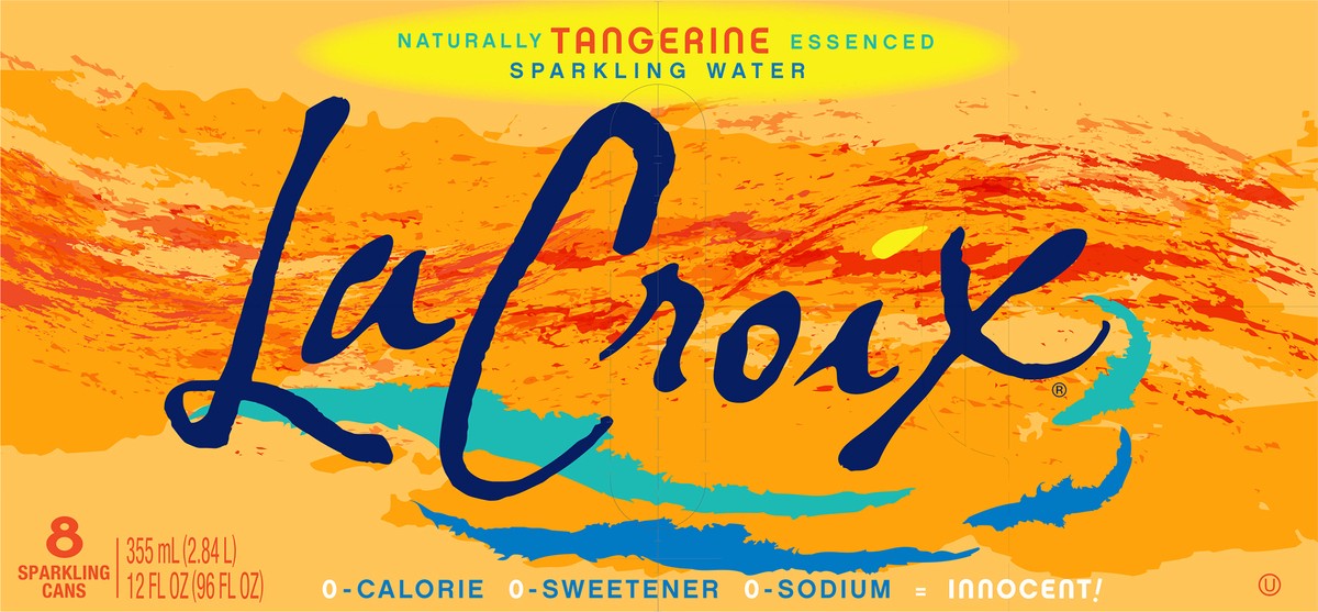 slide 3 of 7, La Croix Tangerine 8 Pack 12oz, 8 ct