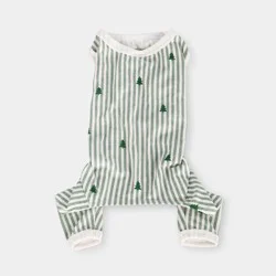 Family Sleep Tree Striped Dog Pajamas - Wondershop™ Green S