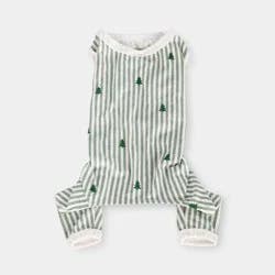 Family Sleep Tree Striped Dog Pajamas - Wondershop™ Green S