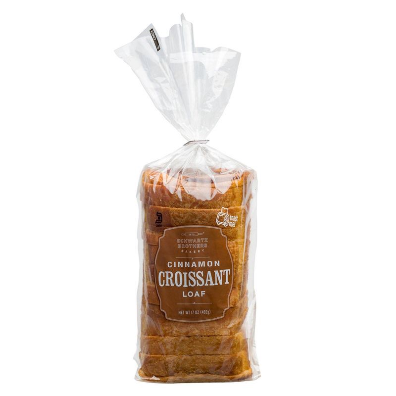 slide 1 of 3, Schwartz Brothers Bakery Cinnamon Croissant Bread Loaf - 17oz, 17 oz