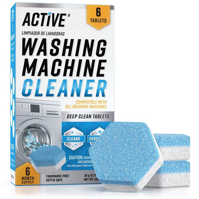 slide 1 of 6, Active Washing Machine Appliance Cleaners Tablets - 6ct, 6 ct