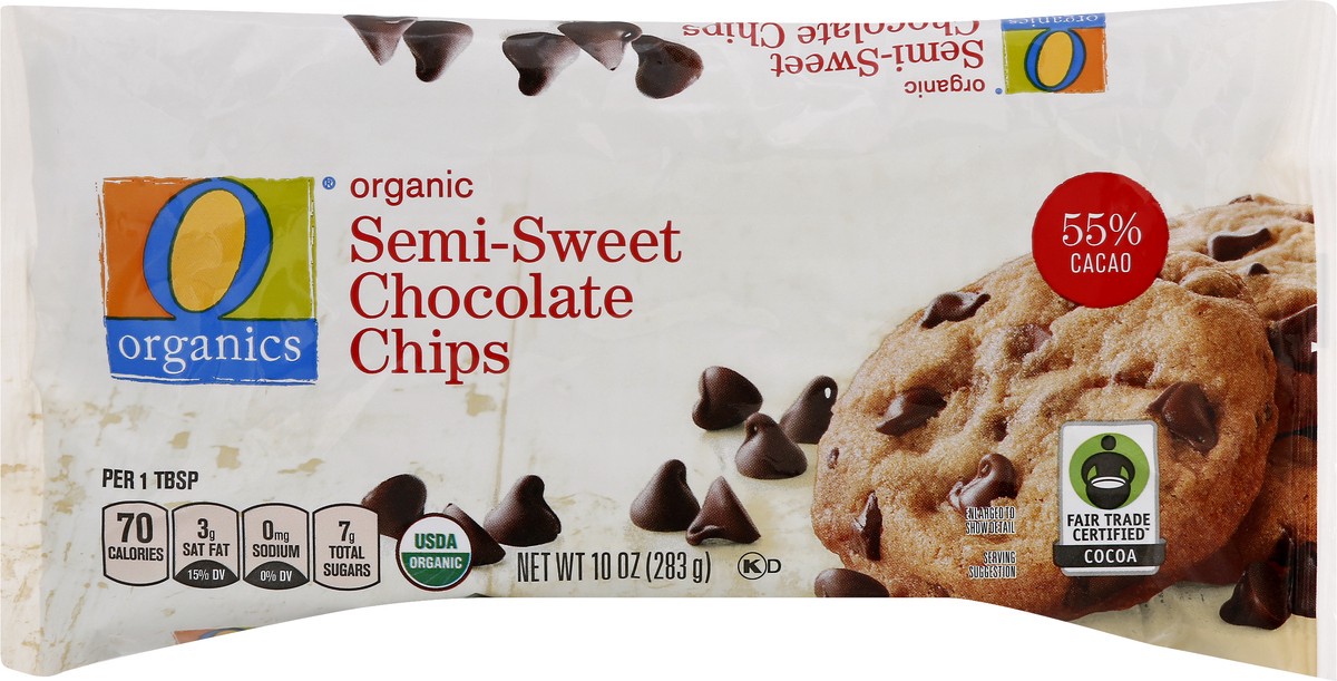 slide 6 of 9, O Organics Chocolate Chips, Semi-Sweet, 