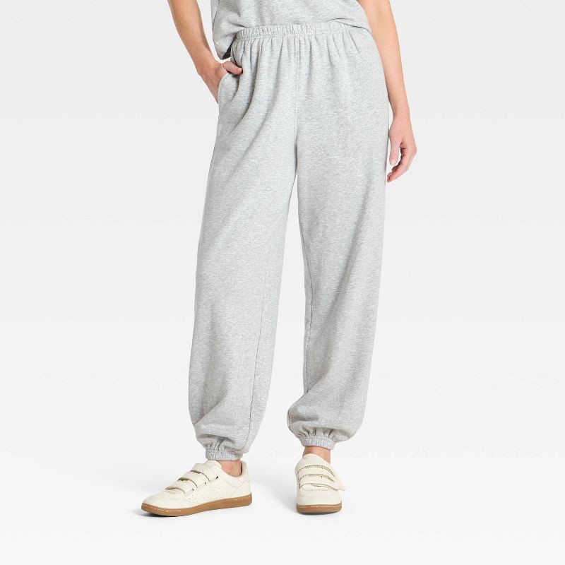 slide 1 of 3, Women's Balloon Jogger Pants - Universal Thread™ Gray S, 1 ct