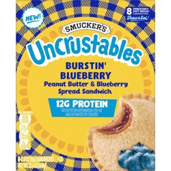 Smucker's Uncrustables Frozen Peanut Butter & Blueberry Sandwich - 22.4oz/8ct