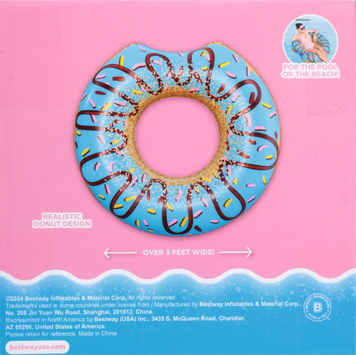 slide 4 of 12, Bestway H2Ogo Donut Float 42 In, 1 ct