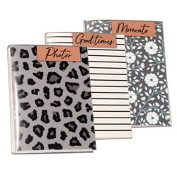 Malden Soft Cover Gray and Black Leopard Print Brag Book 4"x6"