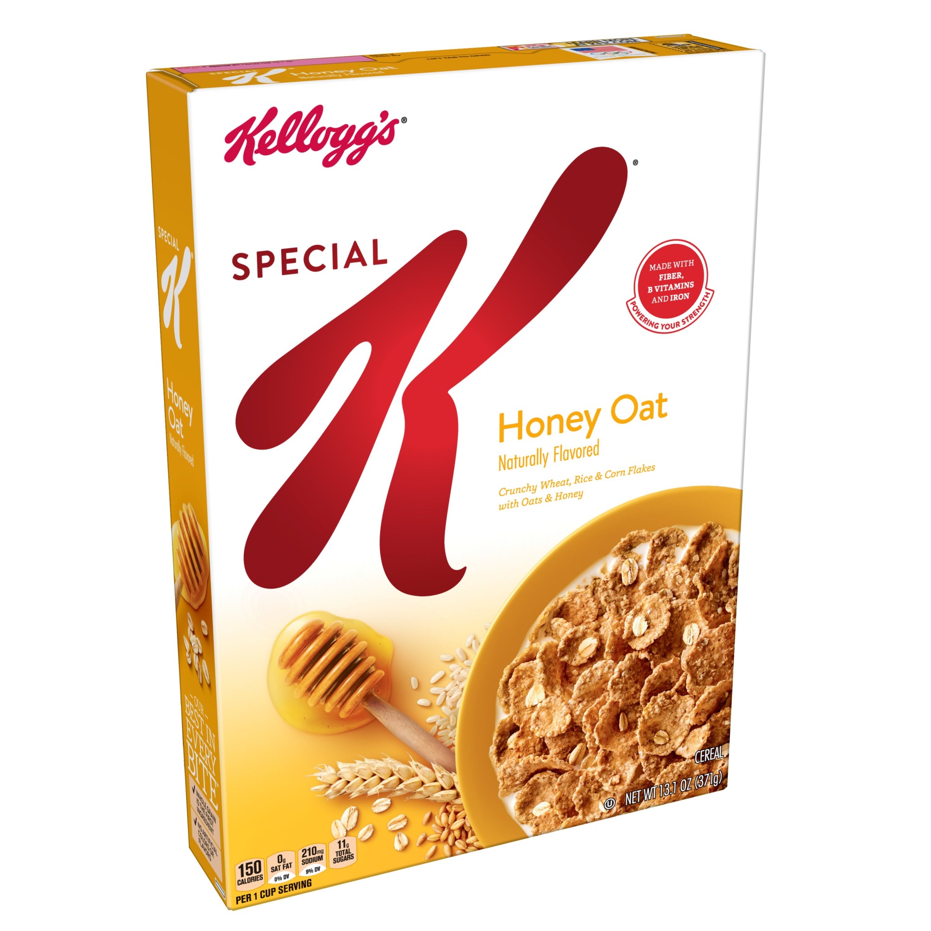 slide 1 of 3, Kellogg's Special K Oats & Honey Cereal, 13.1 oz