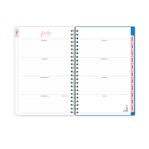 slide 2 of 5, 2024-2025 Blue Sky Weekly/Monthly Planning Calendar, 5"" X 8"", Magnolias In Paris, July To June, 147729, 1 ct