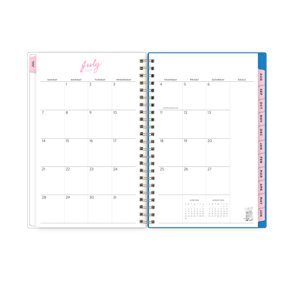 slide 3 of 5, 2024-2025 Blue Sky Weekly/Monthly Planning Calendar, 5"" X 8"", Magnolias In Paris, July To June, 147729, 1 ct