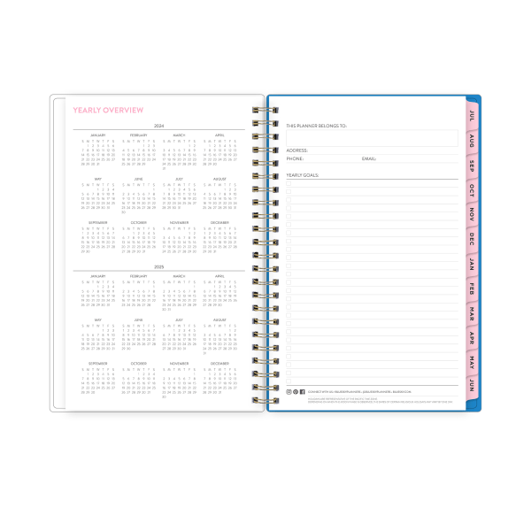 slide 4 of 5, 2024-2025 Blue Sky Weekly/Monthly Planning Calendar, 5"" X 8"", Magnolias In Paris, July To June, 147729, 1 ct