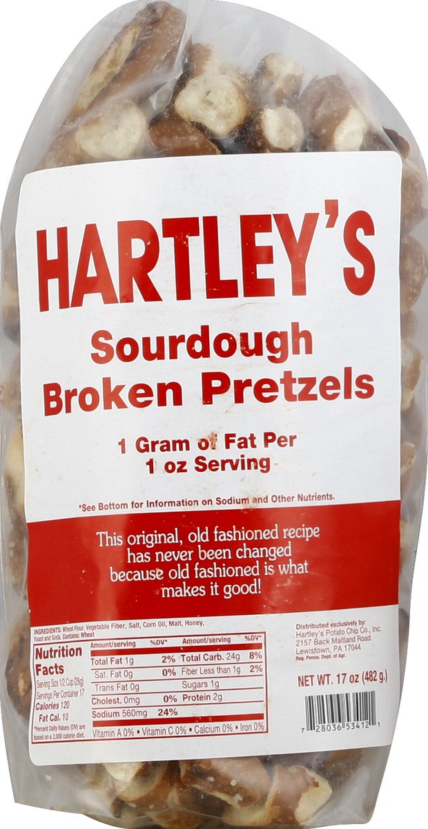 slide 4 of 5, Hartley's Broken Prezels, 17 oz
