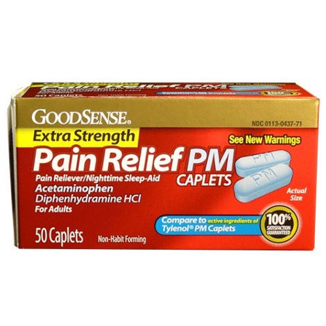 slide 1 of 1, Good Sense Pain Relief PM, 50 ct