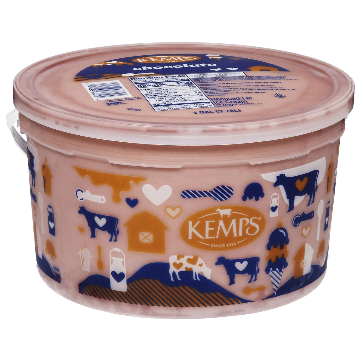 slide 13 of 14, Kemps Reduced Fat Chocolate Ice Cream, 132 fl oz