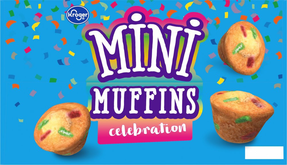 slide 4 of 4, Kroger Celebration Mini Muffins 20 Count, 33 oz