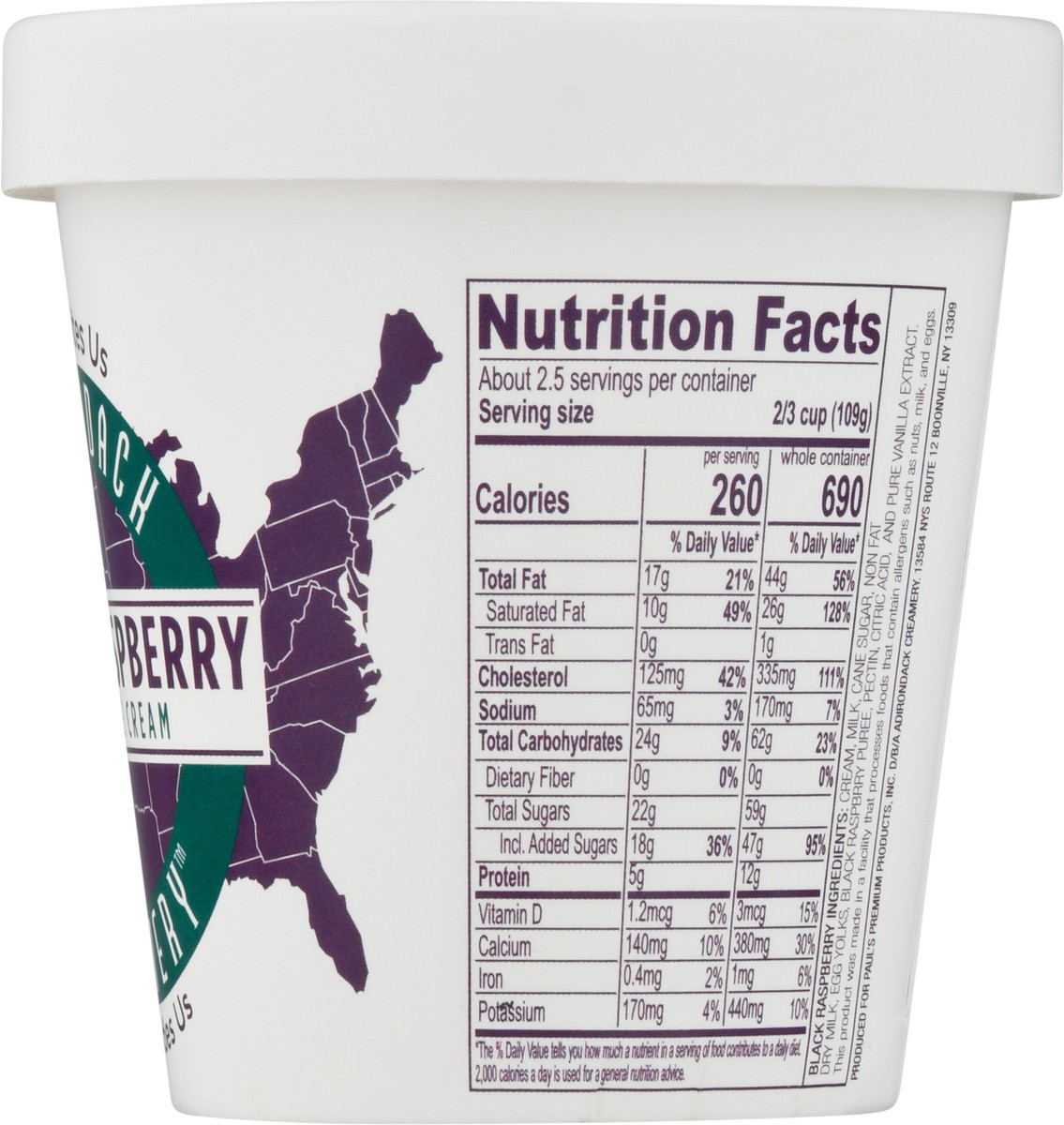 slide 5 of 9, Adirondack Creamery Black Raspberry French Ice Cream - 14 fl oz, 14 fl oz