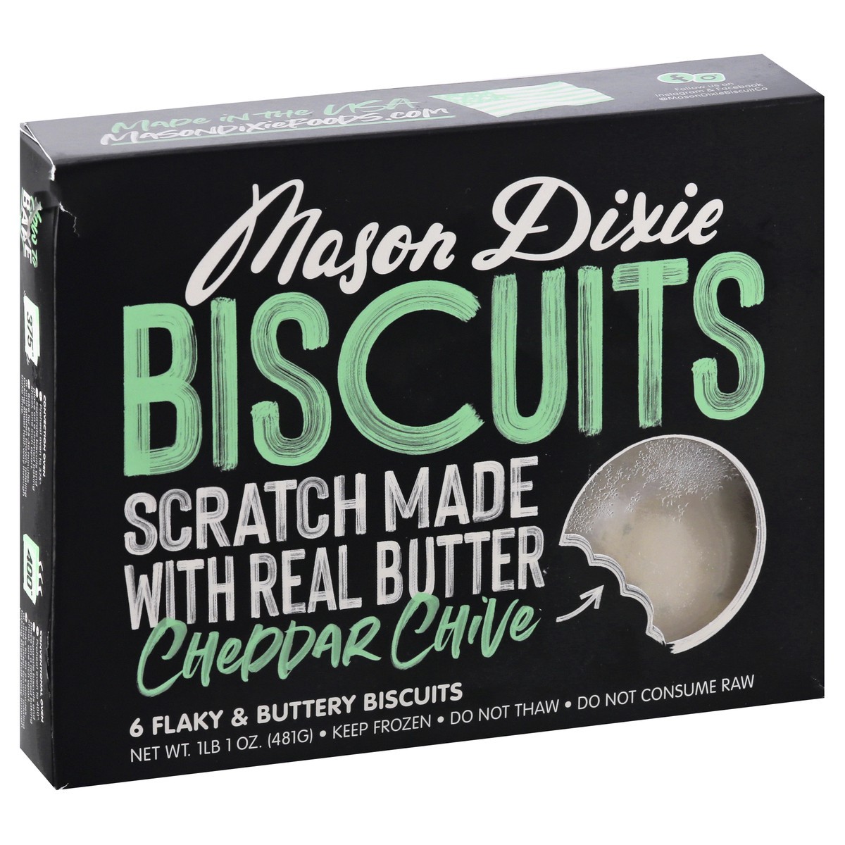 slide 3 of 9, Mason Dixie Biscuits Cheddar Chive Biscuits 6 ea, 17 oz