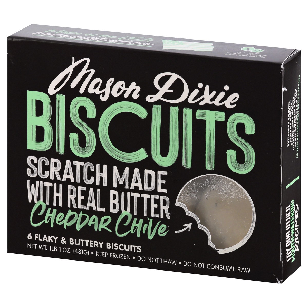 slide 4 of 9, Mason Dixie Biscuits Cheddar Chive Biscuits 6 ea, 17 oz