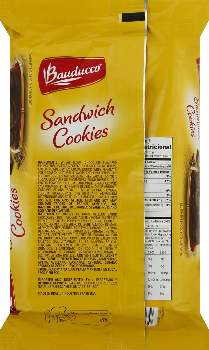 slide 6 of 6, Bauducco Chocolate Sandwich Cookies, 12.7 oz