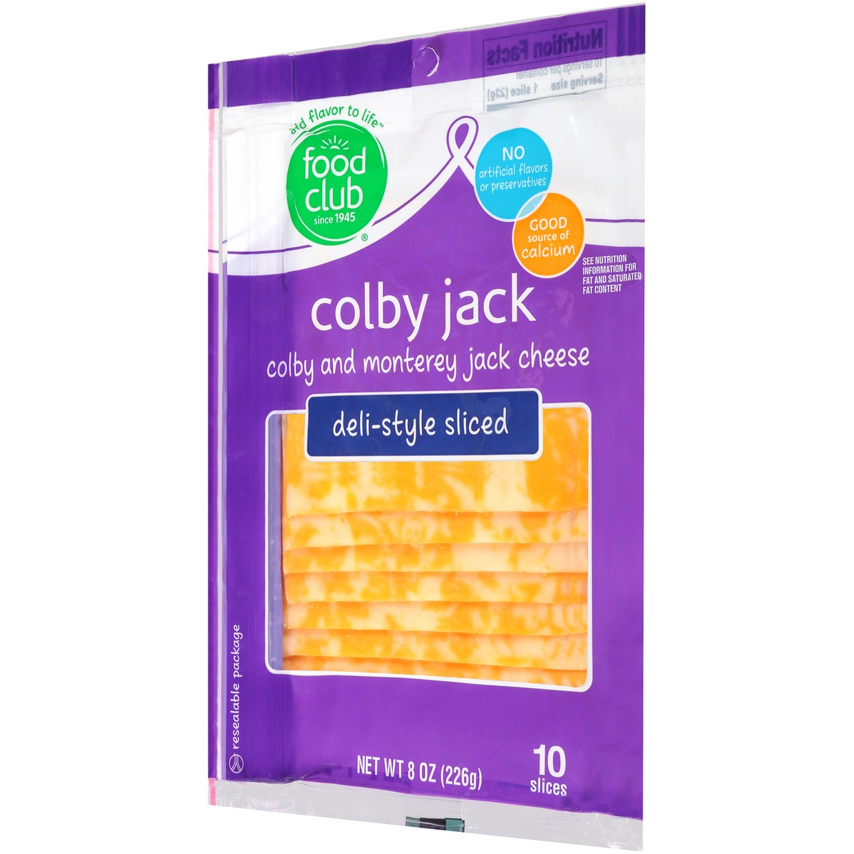 slide 3 of 9, Food Club Colby Jack Colby And Monterey Jack Deli-Style Sliced Cheese, 8 oz