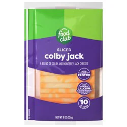 Food Club Colby Jack Sliced Cheese - 10 ea