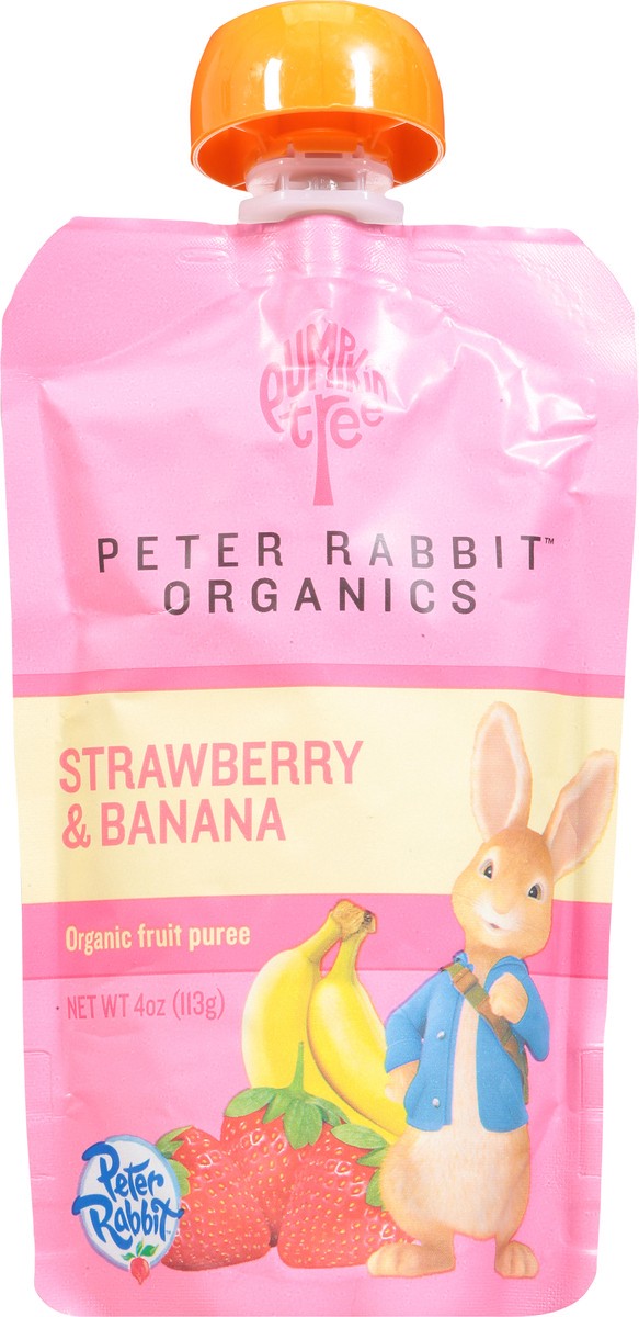 slide 4 of 9, Pumpkin Tree Peter Rabbit Organics Organic Strawberry & Banana Fruit Puree 4 oz, 4 oz