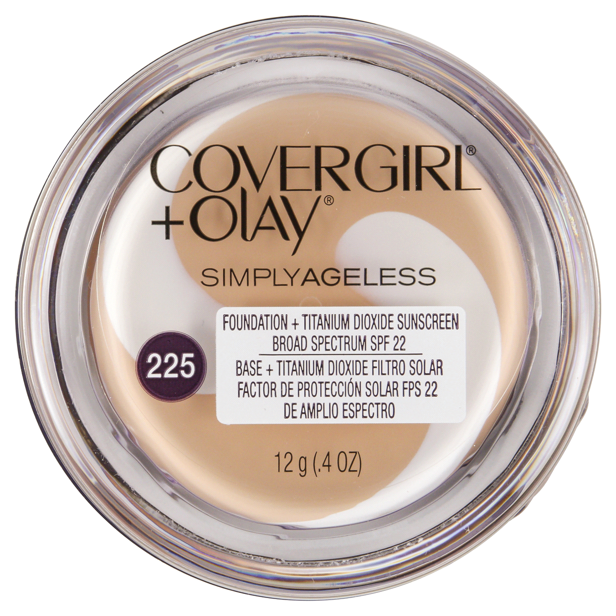 slide 3 of 6, Covergirl COVERGIRL & Olay Simply Ageless Instant Wrinkle-Defying Foundation with SPF 28, Buff Beige 225, 0.40 oz (12 g), 0.4 oz