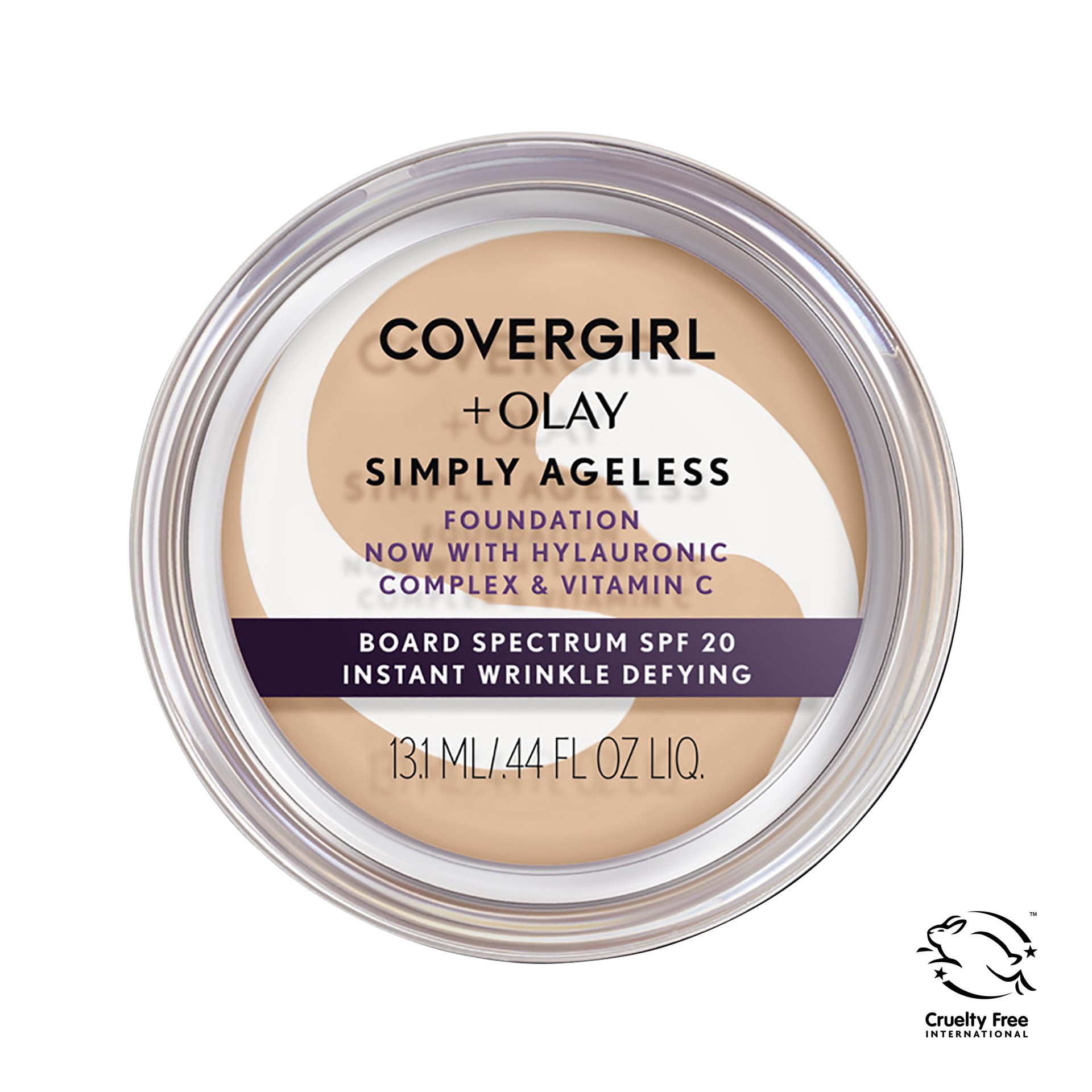 slide 1 of 6, Covergirl COVERGIRL & Olay Simply Ageless Instant Wrinkle-Defying Foundation with SPF 28, Buff Beige 225, 0.40 oz (12 g), 0.4 oz