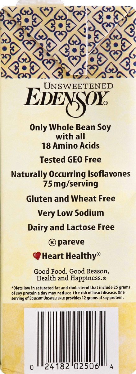 slide 2 of 5, Eden Foods Bev Soy Unsweetened Org, 32 oz