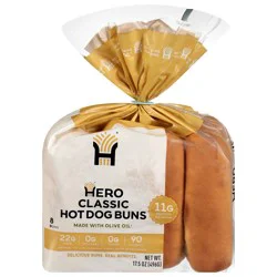 Hero Classic Hot Dog Buns 8 Each