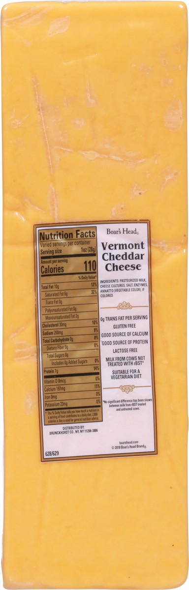 slide 3 of 9, Boar's Head Yellow Vermont Cheddar Cheese, per lb