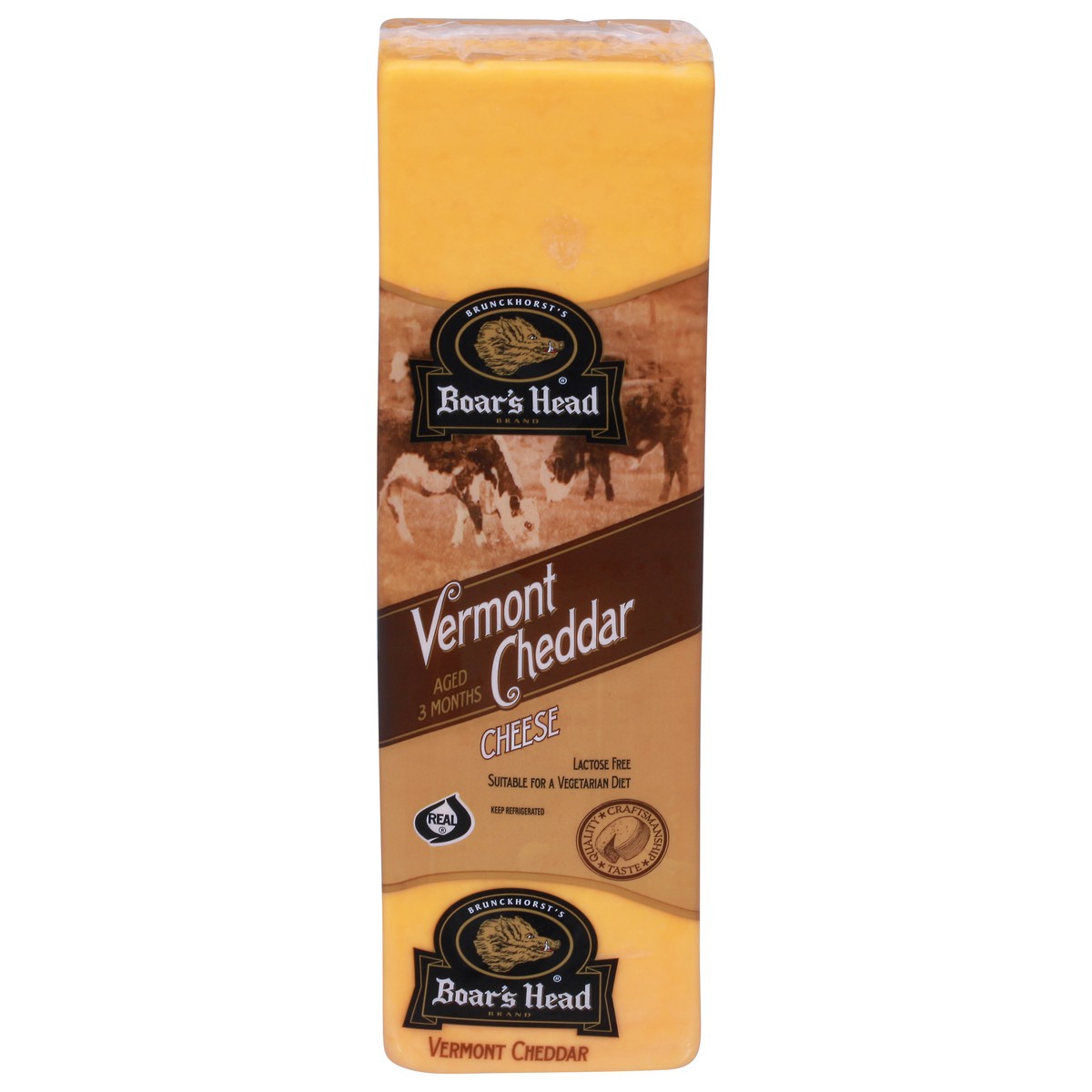 slide 1 of 9, Boar's Head Yellow Vermont Cheddar Cheese, per lb