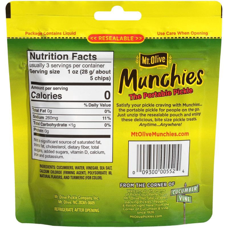 slide 2 of 4, Mt. Olive Munchies Kosher Dill Chips Pickle Pouch - 4.8oz, 4.8 oz