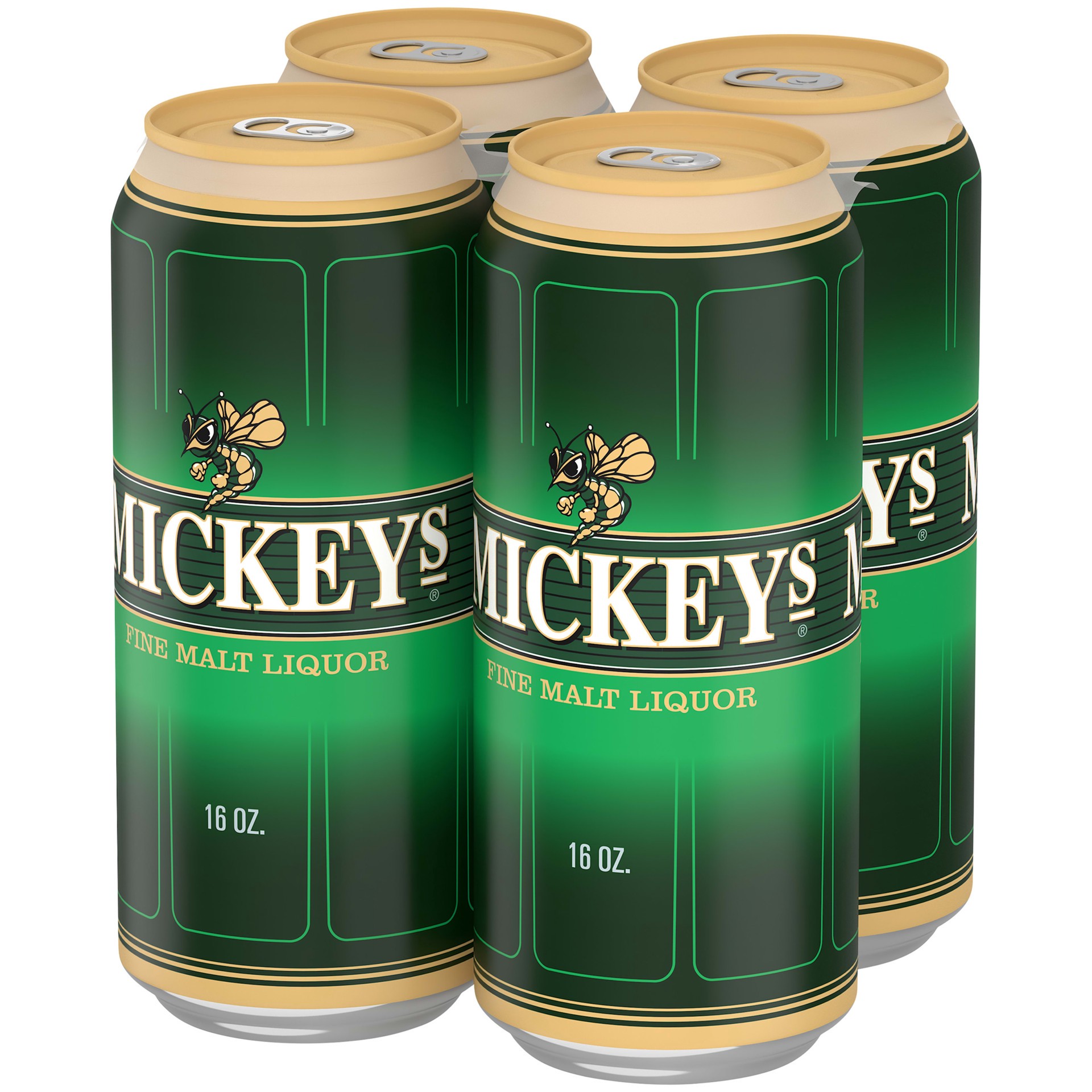 slide 2 of 5, Mickey's Fine Malt Liquor Ale Beer, 4 Pack, 16 fl. oz. Cans, 5.6% ABV, 384 oz