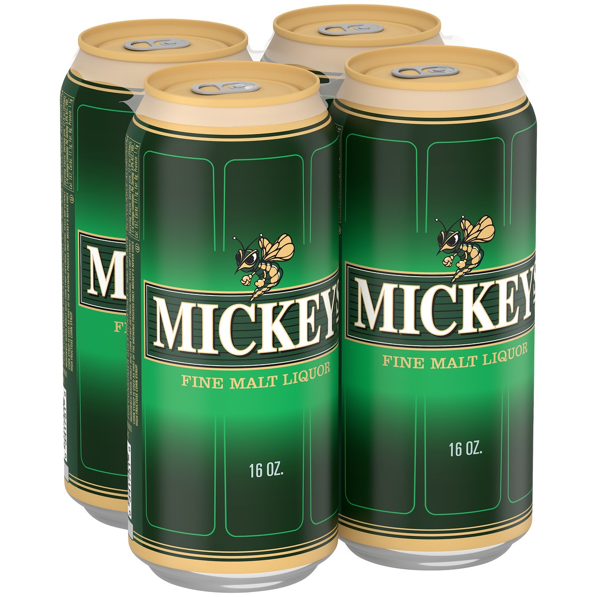 slide 1 of 5, Mickey's Fine Malt Liquor Ale Beer, 4 Pack, 16 fl. oz. Cans, 5.6% ABV, 384 oz