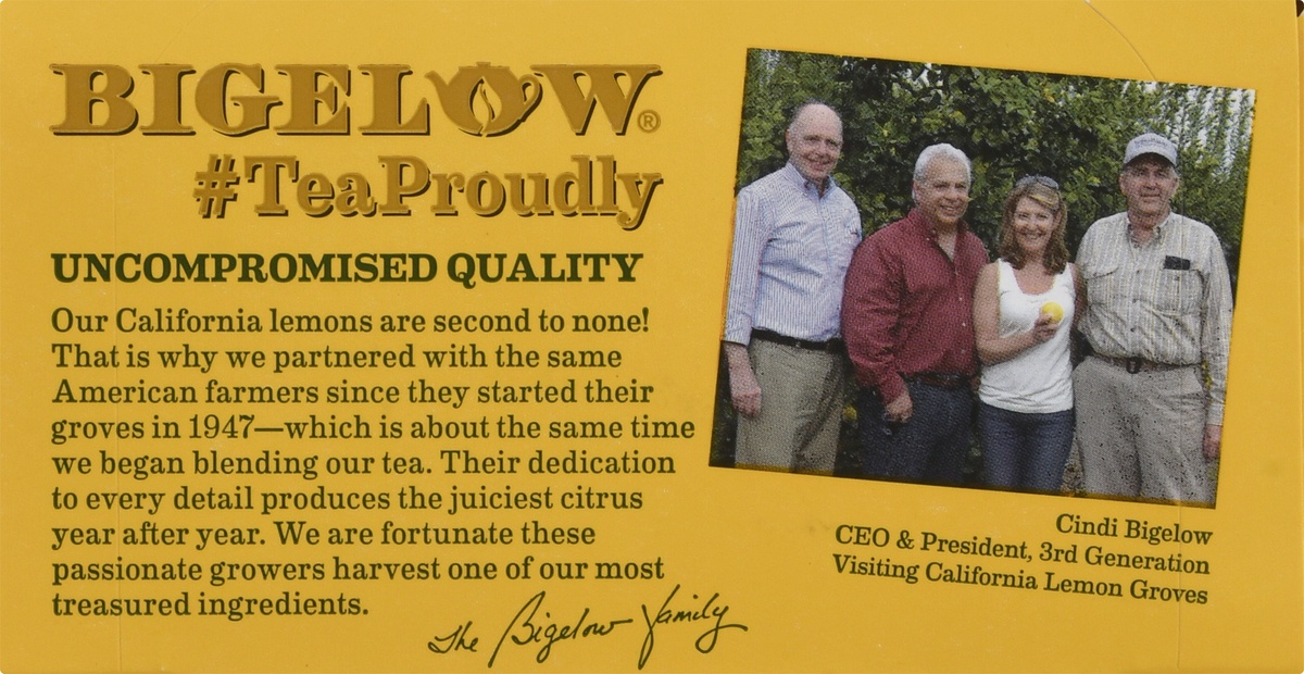 Bigelow Herbal Tea Lemon Ginger Plus Probiotics Caffeine Free Tea Bags