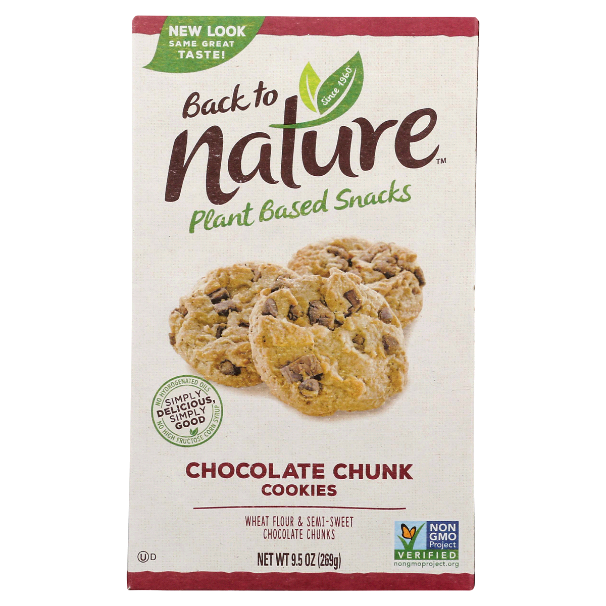 slide 1 of 4, Back To Nature Chocolate Chunk Cookies, 9.5 oz