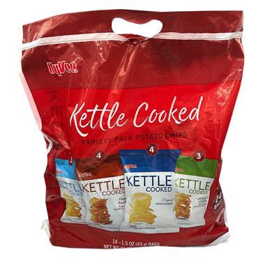 slide 1 of 1, Hy-Vee Potato Chips Multipack, 21 oz